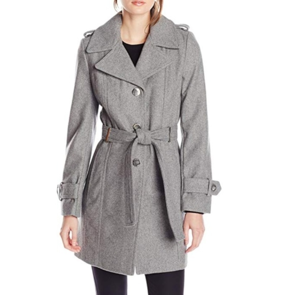 Calvin Klein Single-Breasted Wool Coat NWT